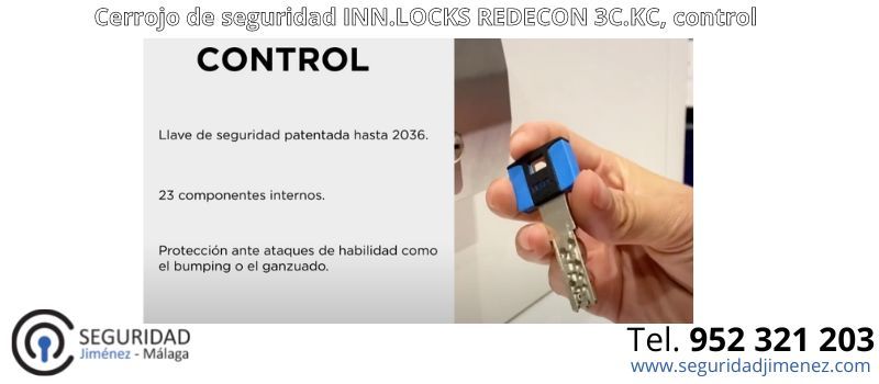 Cerrojo de seguridad INN.LOCKS REDECON 3C.KC control