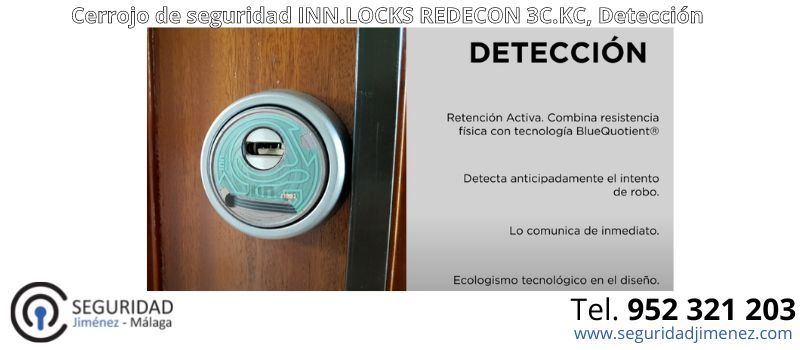 Cerrojo de seguridad INN.LOCKS REDECON 3C.KC deteccion